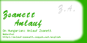 zsanett anlauf business card